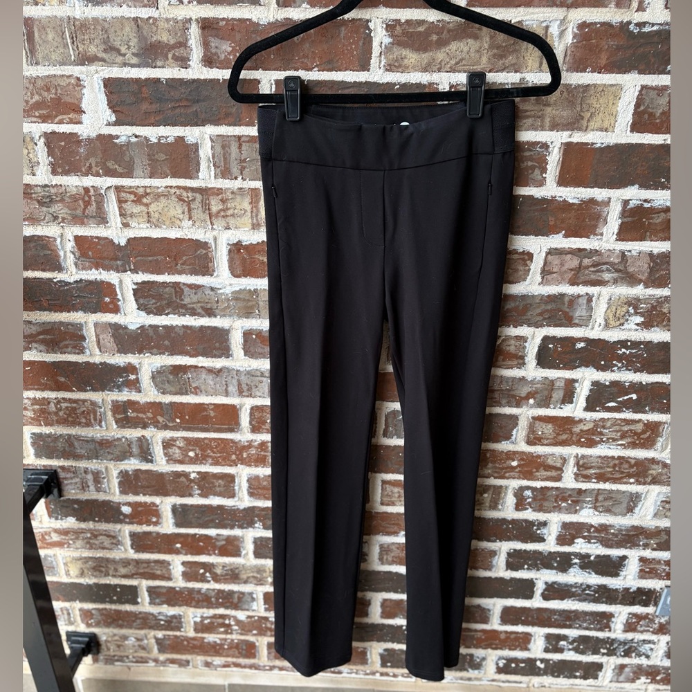 Betabrand Black DPYP Yoga Side Zippers Pull On Pants Size Small